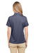 Team 365 TT51HW Womens Zone Sonic Moisture Wicking Short Sleeve Polo Shirt Heather Dark Navy Blue Back