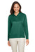 Team 365 TT51LW Womens Zone Sonic Moisture Wicking Long Sleeve Polo Shirt Forest Green Model Front