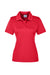 Team 365 TT51W Womens Zone Performance Moisture Wicking Short Sleeve Polo Shirt Red Flat Front