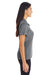 Team 365 TT51W Womens Zone Performance Moisture Wicking Short Sleeve Polo Shirt Graphite Grey Model Side