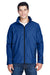 Team 365 TT70 Mens Conquest Wind & Water Resistant Full Zip Hooded Jacket Royal Blue Model Front