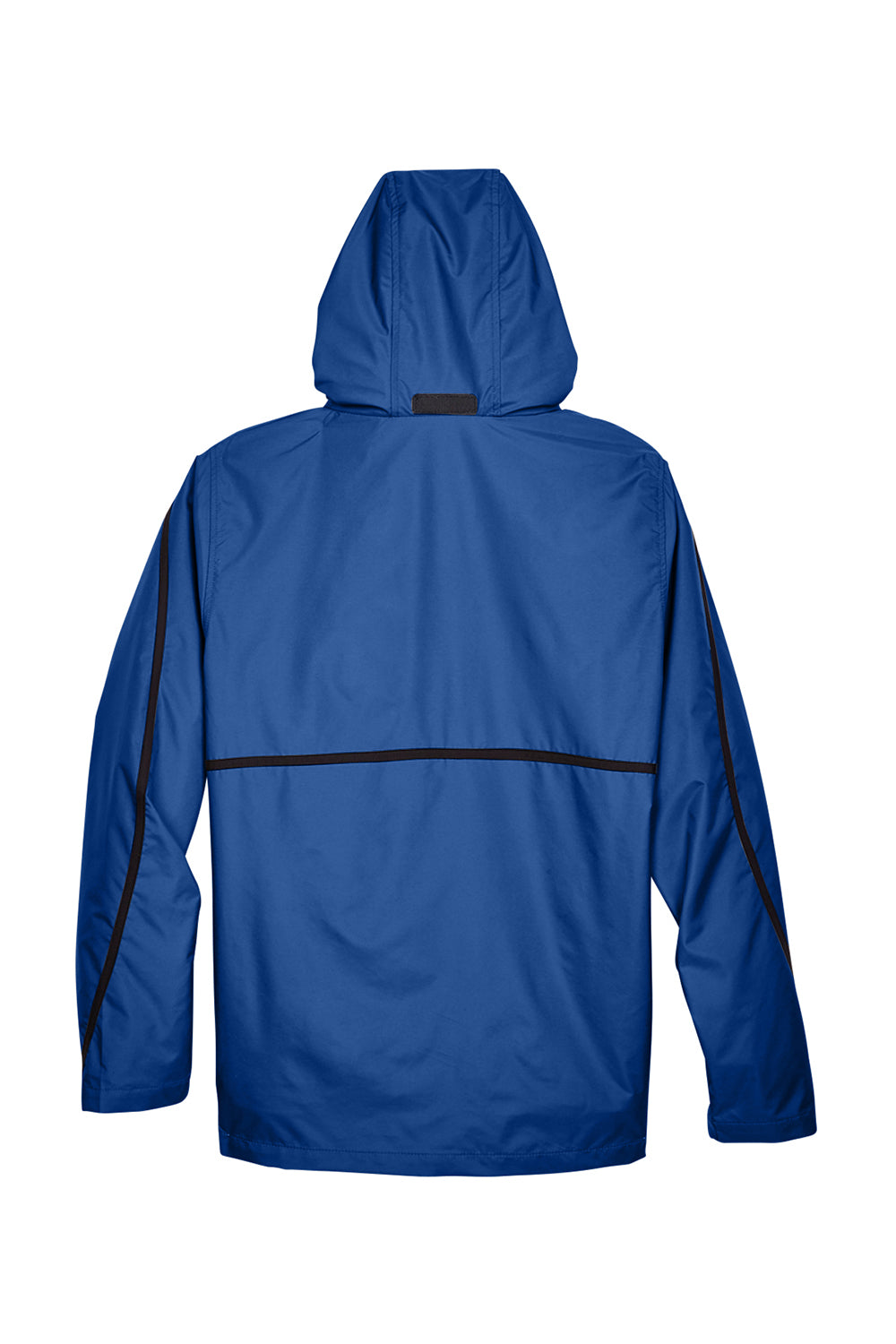 Team 365 TT70 Mens Conquest Wind & Water Resistant Full Zip Hooded Jacket Royal Blue Flat Back