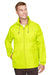 Team 365 TT73 Mens Zone Protect Water Resistant Full Zip Hooded Jacket Safety Yellow Model Front