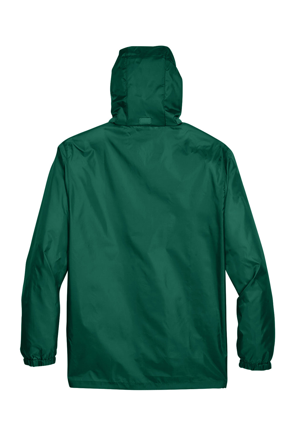 Team 365 TT73 Mens Zone Protect Water Resistant Full Zip Hooded Jacket Forest Green Flat Back