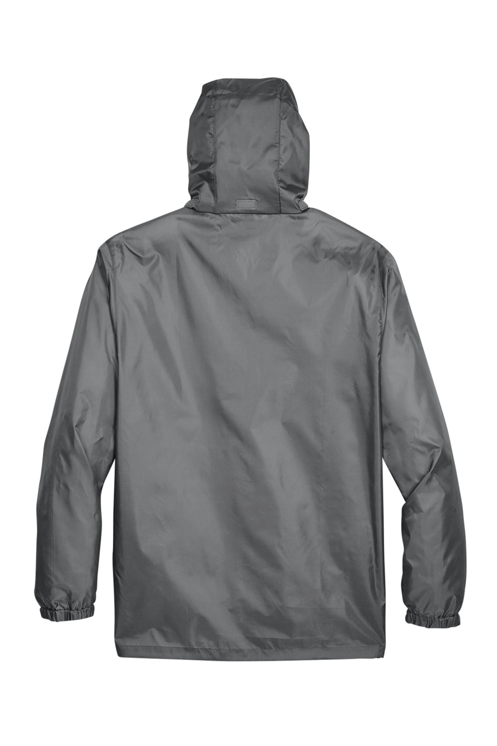 Team 365 TT73 Mens Zone Protect Water Resistant Full Zip Hooded Jacket Graphite Grey Flat Back