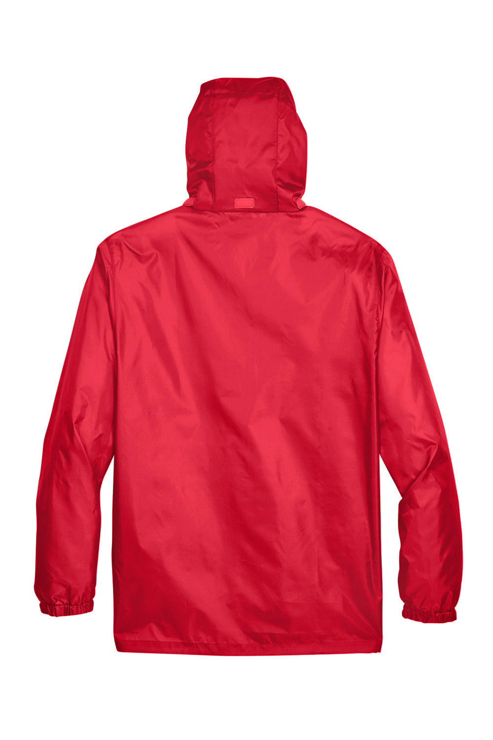 Team 365 TT73 Mens Zone Protect Water Resistant Full Zip Hooded Jacket Red Flat Back