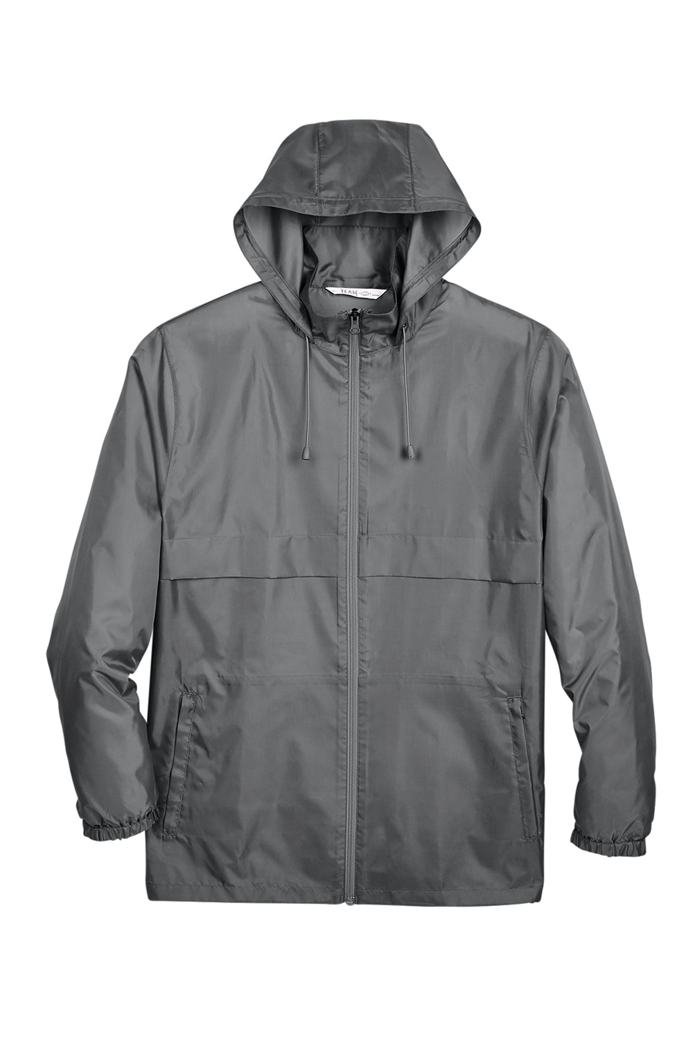 Team 365 TT73 Mens Zone Protect Water Resistant Full Zip Hooded Jacket Graphite Grey Flat Front
