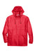 Team 365 TT73 Mens Zone Protect Water Resistant Full Zip Hooded Jacket Red Flat Front