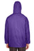 Team 365 TT73 Mens Zone Protect Water Resistant Full Zip Hooded Jacket Purple Model Back