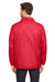 Team 365 TT75 Mens Zone Protect Water Resistant Snap Down Coaches Jacket Red Model Back