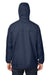 Team 365 TT77 Mens Zone Protect Water Resistant Hooded Packable Hooded 1/4 Zip Anorak Jacket Dark Navy Blue Model Back