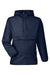 Team 365 TT77 Mens Zone Protect Water Resistant Hooded Packable Hooded 1/4 Zip Anorak Jacket Dark Navy Blue Flat Front