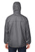 Team 365 TT77 Mens Zone Protect Water Resistant Hooded Packable Hooded 1/4 Zip Anorak Jacket Graphite Grey Model Back