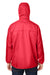 Team 365 TT77 Mens Zone Protect Water Resistant Hooded Packable Hooded 1/4 Zip Anorak Jacket Red Model Back