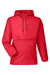Team 365 TT77 Mens Zone Protect Water Resistant Hooded Packable Hooded 1/4 Zip Anorak Jacket Red Flat Front