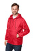 Team 365 TT77 Mens Zone Protect Water Resistant Hooded Packable Hooded 1/4 Zip Anorak Jacket Red Model 3q