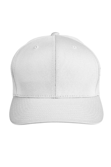 Team 365 Hats TT801 Mens Zone Performance Moisture Wicking Snapback Hat White Flat Front