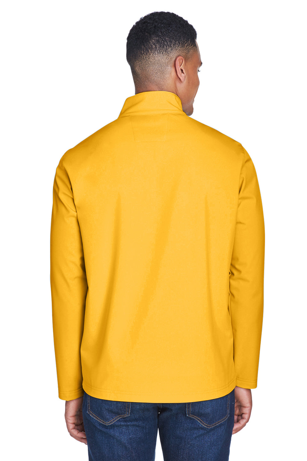 Team 365 TT80 Mens Leader Windproof & Waterproof Full Zip Jacket Athletic Gold Model Back