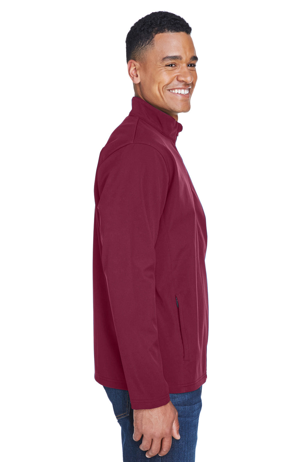 Team 365 TT80 Mens Leader Windproof & Waterproof Full Zip Jacket Maroon Model Side