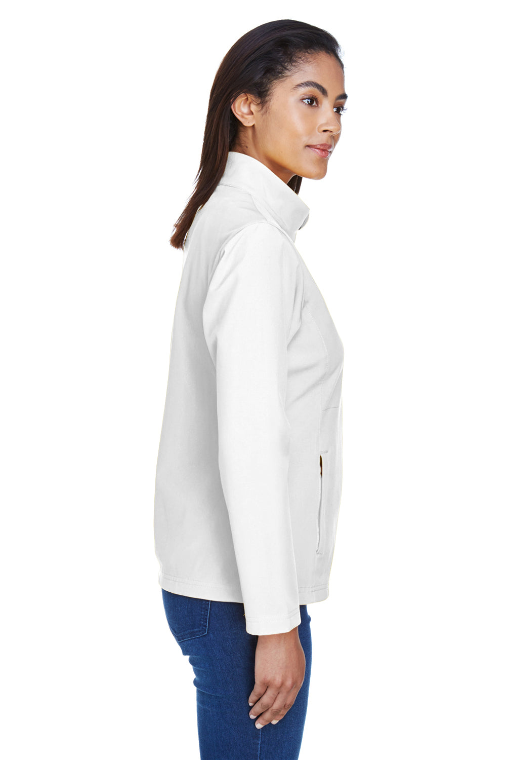 Team 365 TT80W Womens Leader Windproof & Waterproof Full Zip Jacket White Model Side