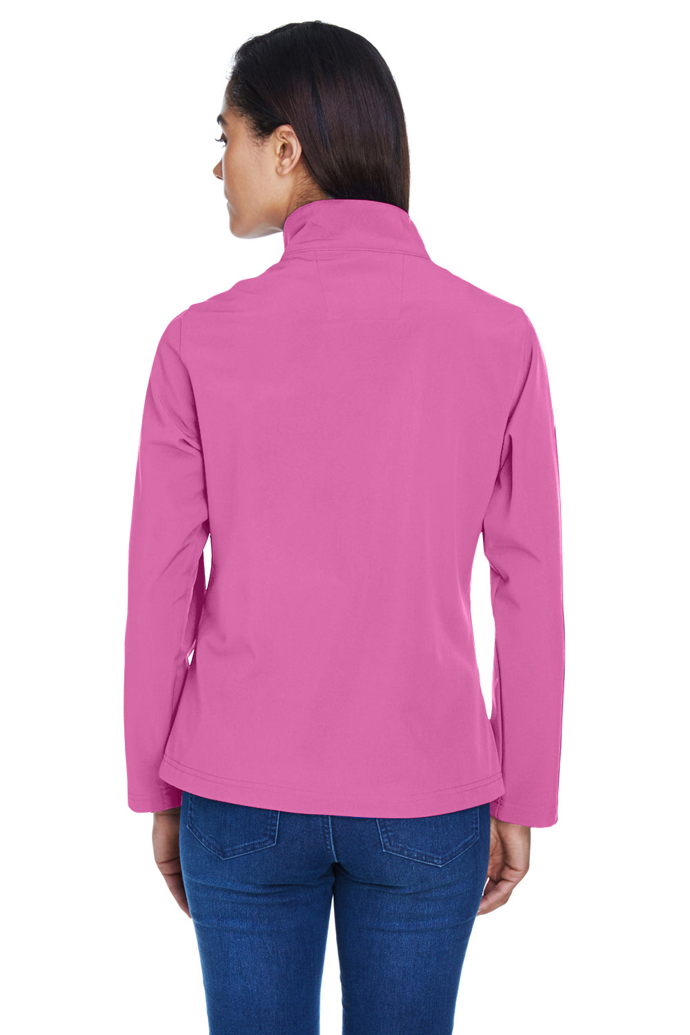 Team 365 TT80W Womens Leader Windproof & Waterproof Full Zip Jacket Charity Pink Model Back