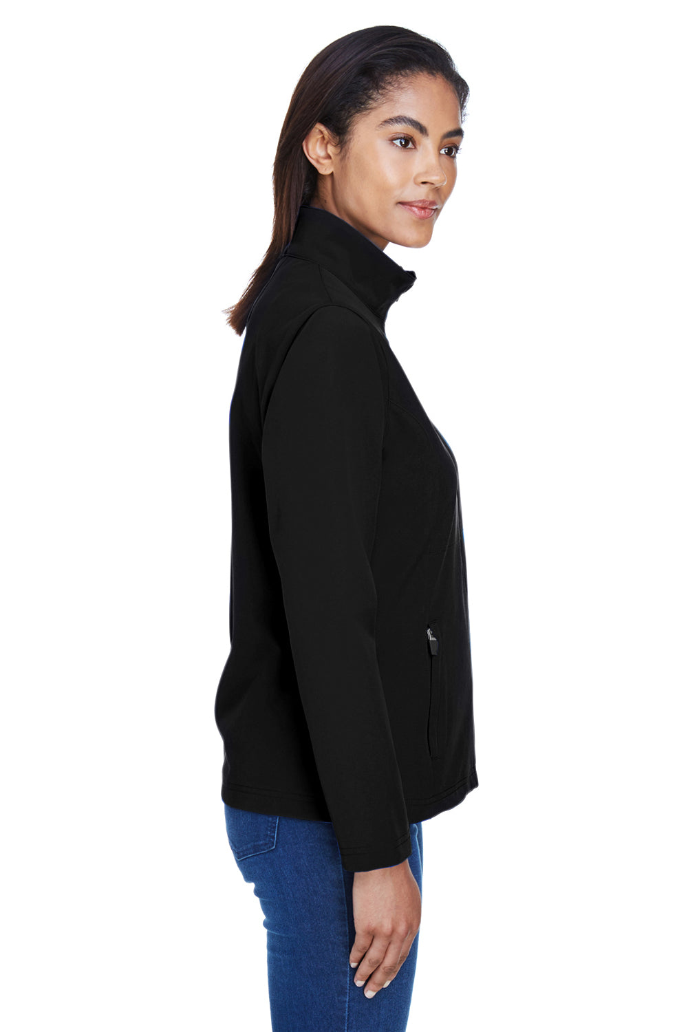 Team 365 TT80W Womens Leader Windproof & Waterproof Full Zip Jacket Black Model Side