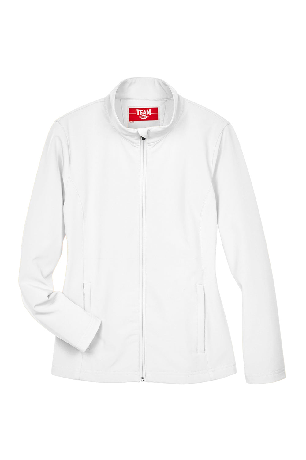 Team 365 TT80W Womens Leader Windproof & Waterproof Full Zip Jacket White Flat Front