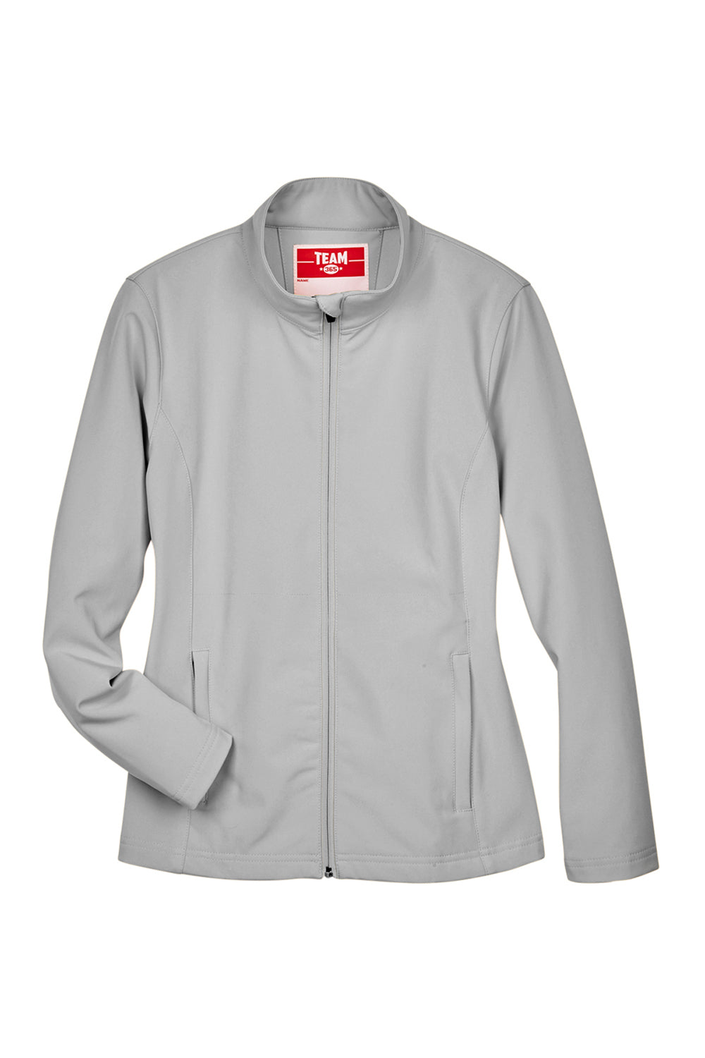 Team 365 TT80W Womens Leader Windproof & Waterproof Full Zip Jacket Silver Grey Flat Front