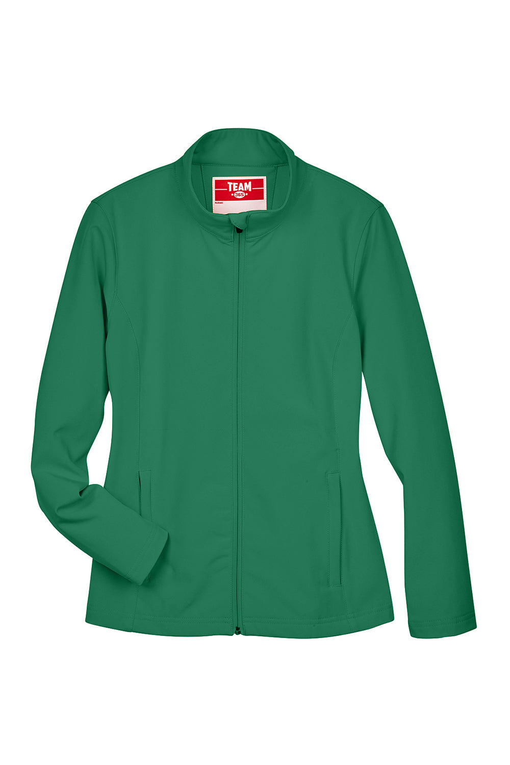 Team 365 TT80W Womens Leader Windproof & Waterproof Full Zip Jacket Kelly Green Flat Front