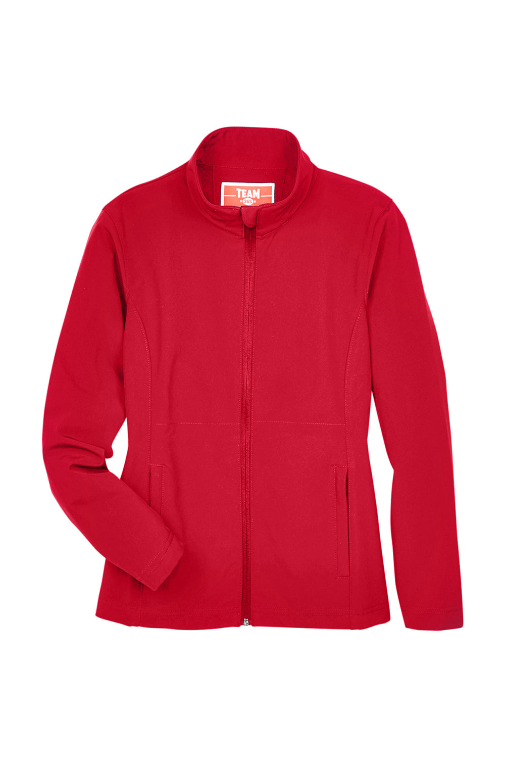 Team 365 TT80W Womens Leader Windproof & Waterproof Full Zip Jacket Red Flat Front