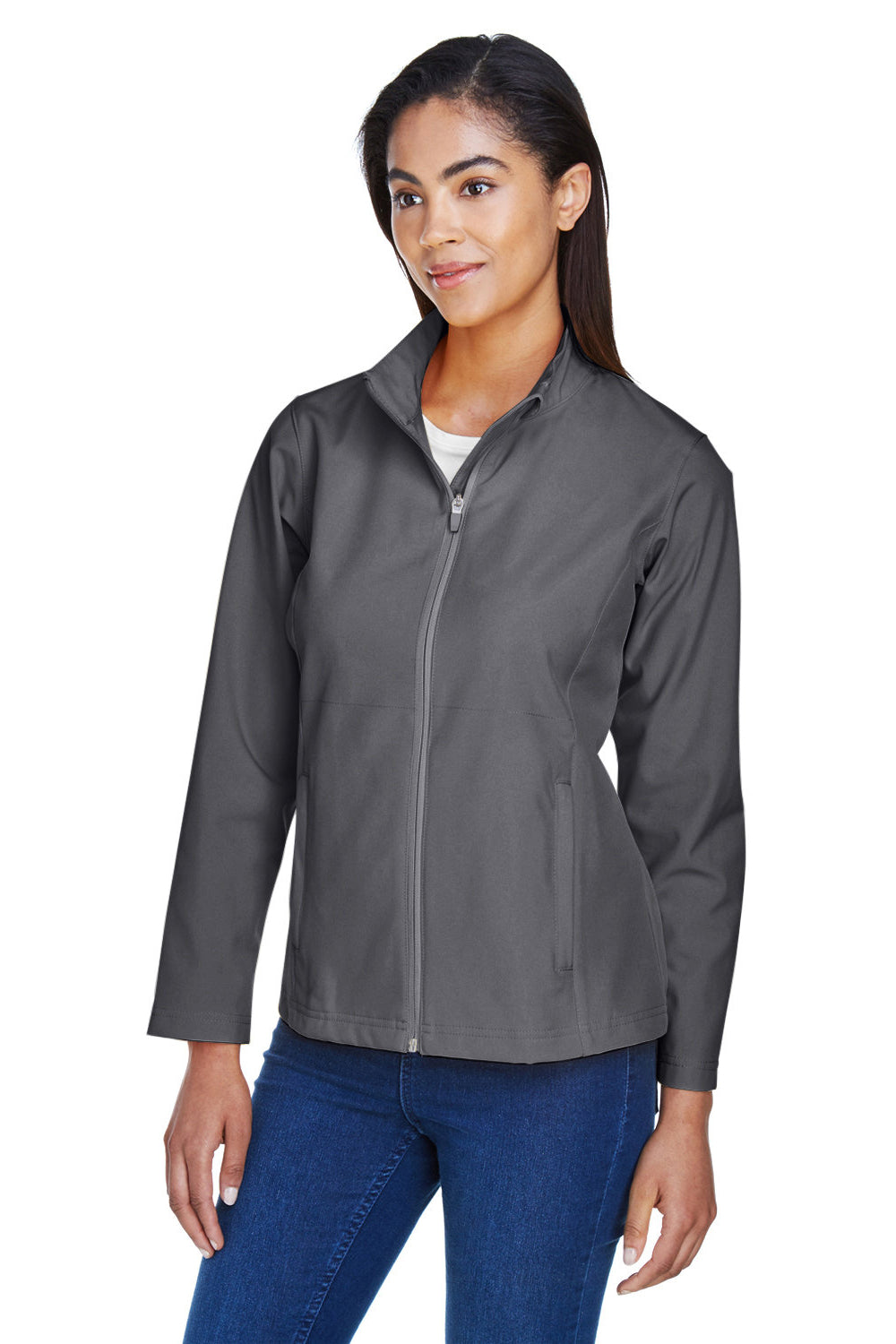 Team 365 TT80W Womens Leader Windproof & Waterproof Full Zip Jacket Graphite Grey Model 3q