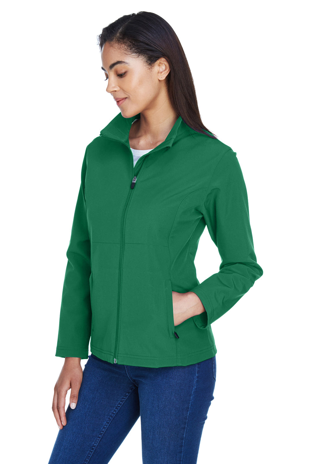 Team 365 TT80W Womens Leader Windproof & Waterproof Full Zip Jacket Kelly Green Model 3q
