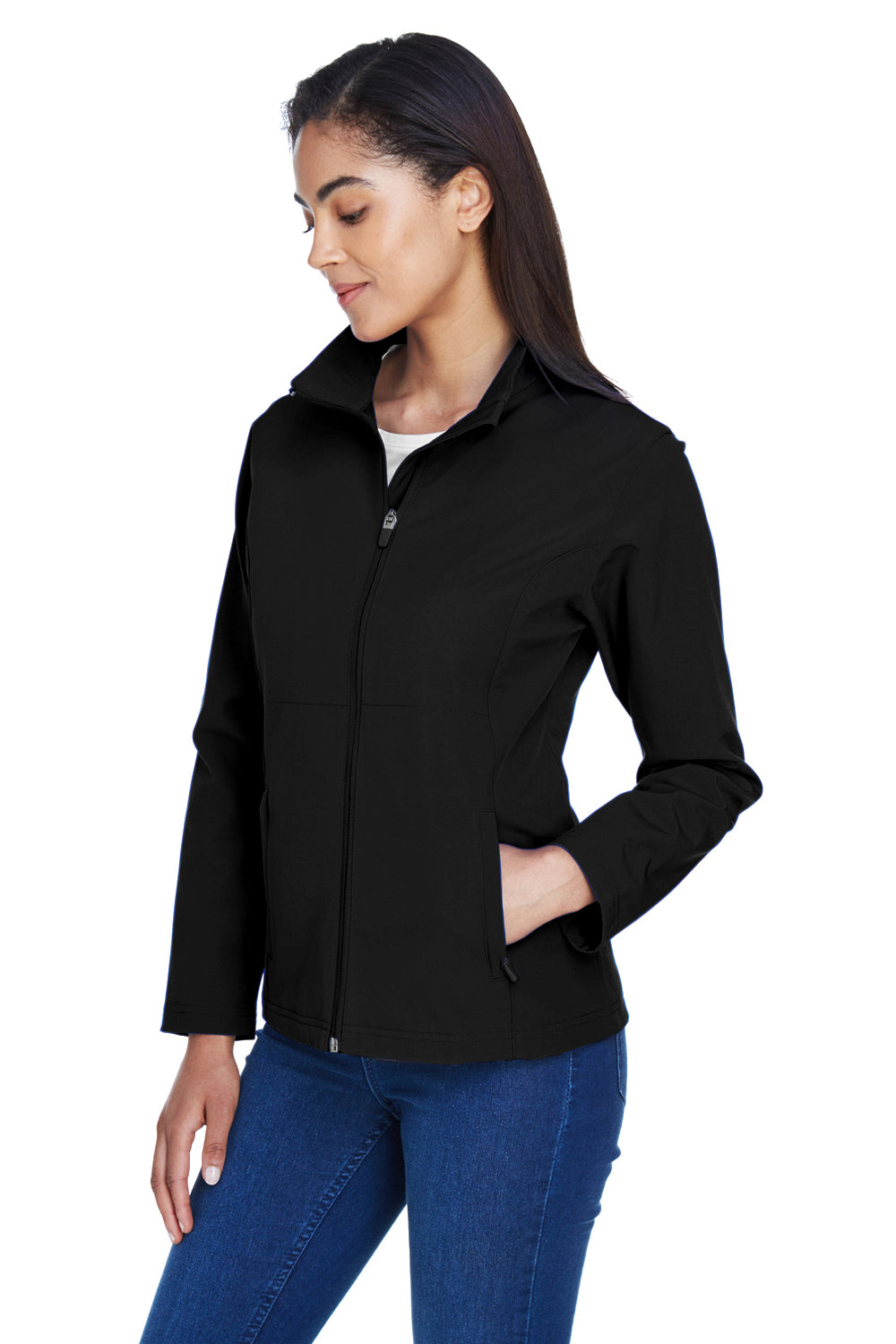 Team 365 TT80W Womens Leader Windproof & Waterproof Full Zip Jacket Black Model 3q