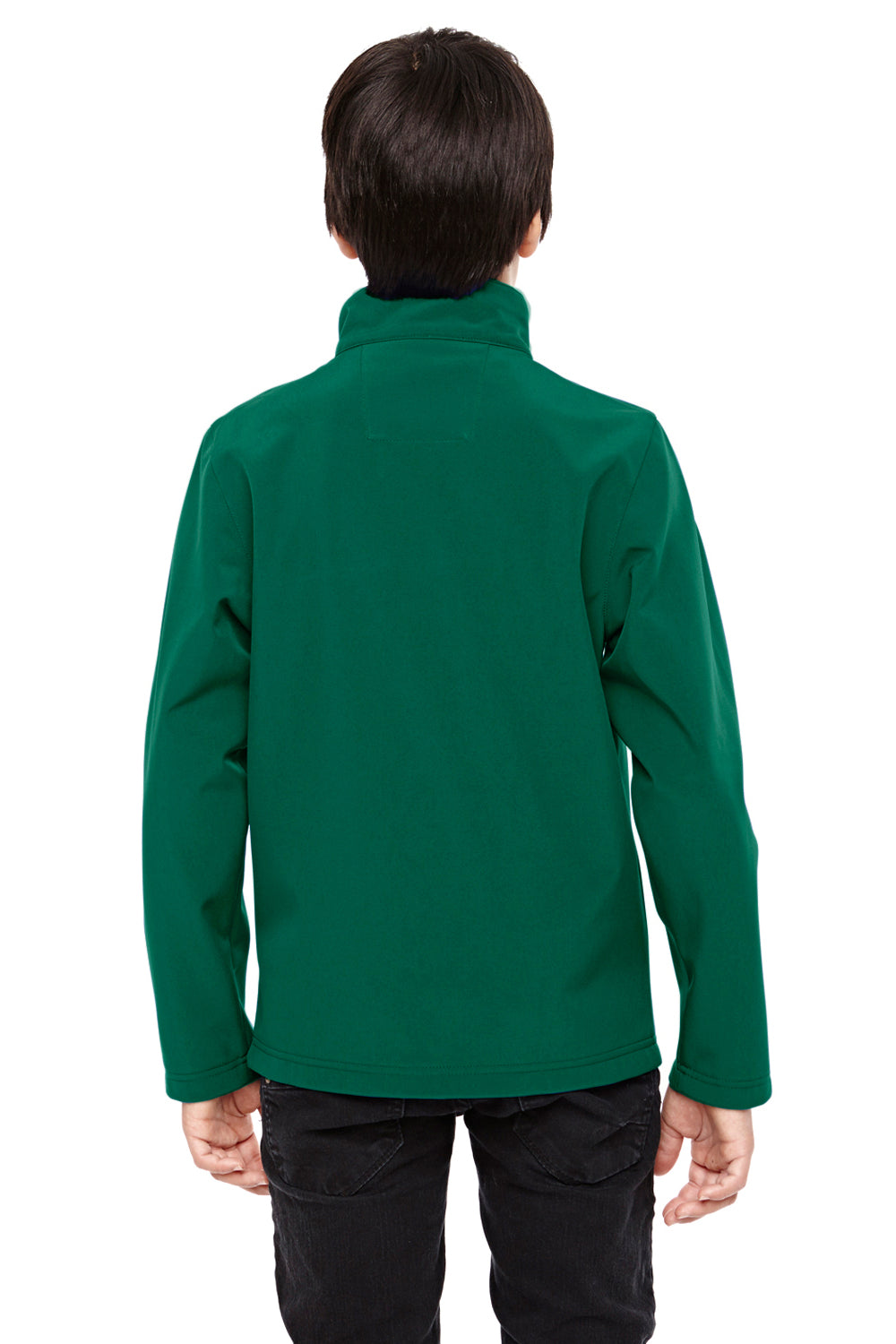 Team 365 TT80Y Youth Leader Windproof & Waterproof Full Zip Jacket Forest Green Model Back