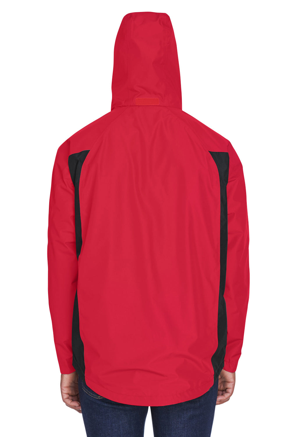 Team 365 TT86 Mens Dominator Waterproof Full Zip Hooded Jacket Red Model Back