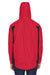 Team 365 TT86 Mens Dominator Waterproof Full Zip Hooded Jacket Red Model Back