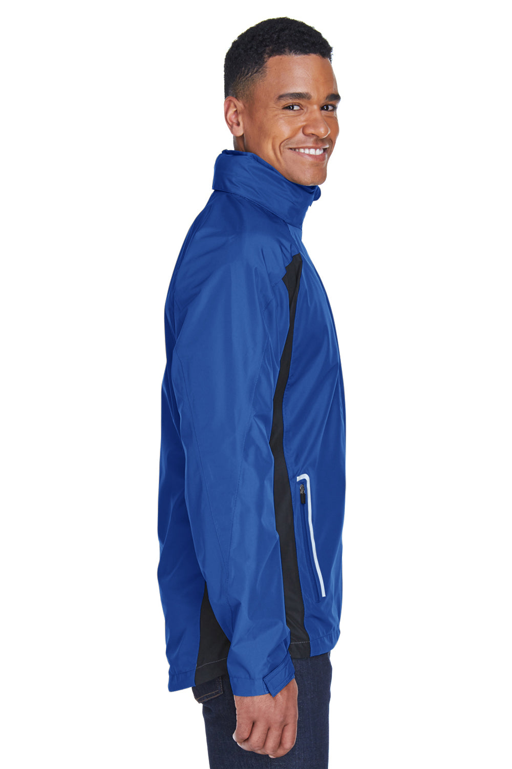 Team 365 TT86 Mens Dominator Waterproof Full Zip Hooded Jacket Royal Blue Model Side