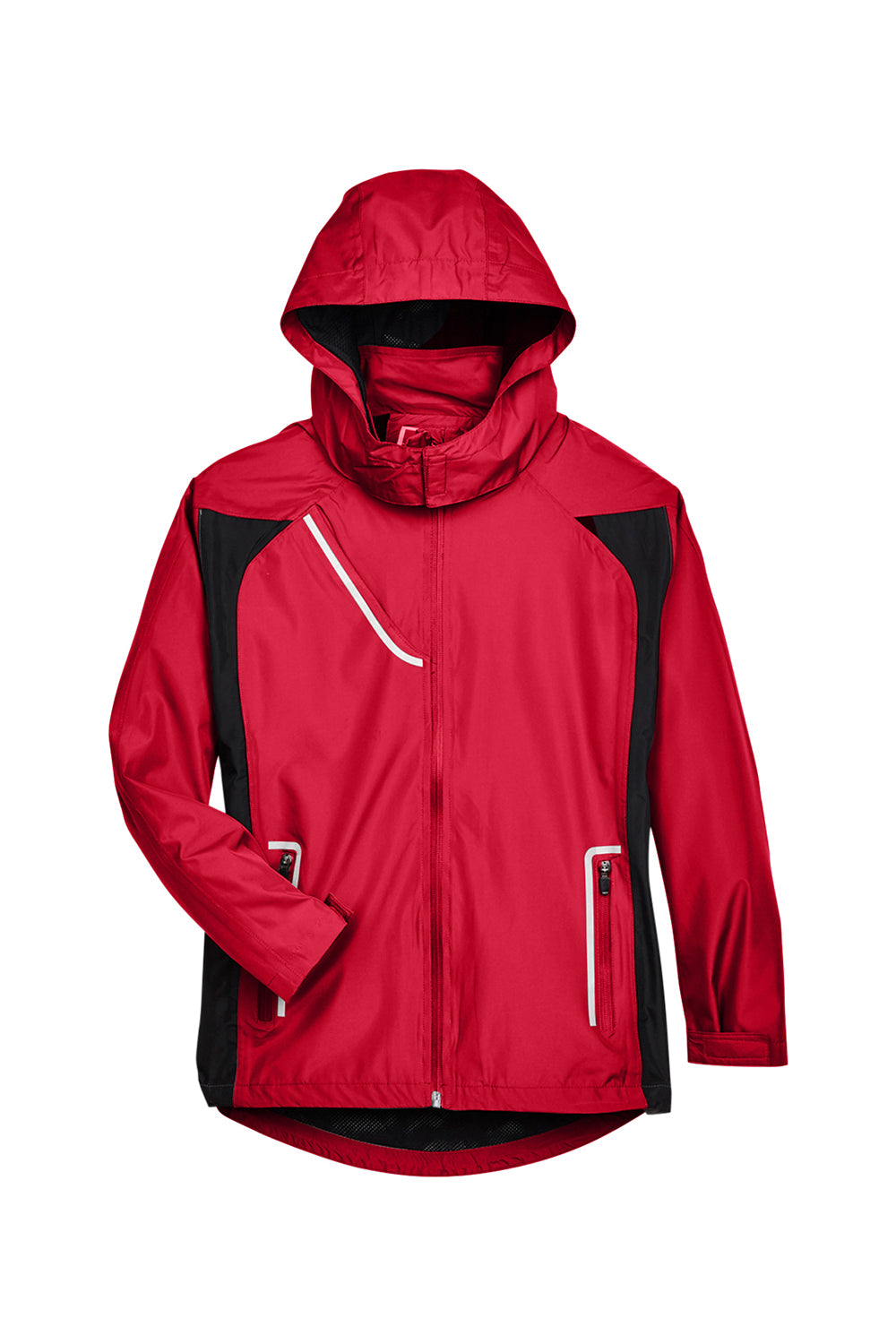 Team 365 TT86W Womens Dominator Waterproof Full Zip Hooded Jacket Red Flat Front
