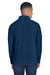 Team 365 TT90 Mens Campus Pill Resistant Microfleece Full Zip Jacket Dark Navy Blue Model Back