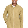 Team 365 Mens Campus Pill Resistant Microfleece Full Zip Jacket - Vegas Gold - Closeout