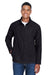 Team 365 TT90 Mens Campus Pill Resistant Microfleece Full Zip Jacket Black Model Front