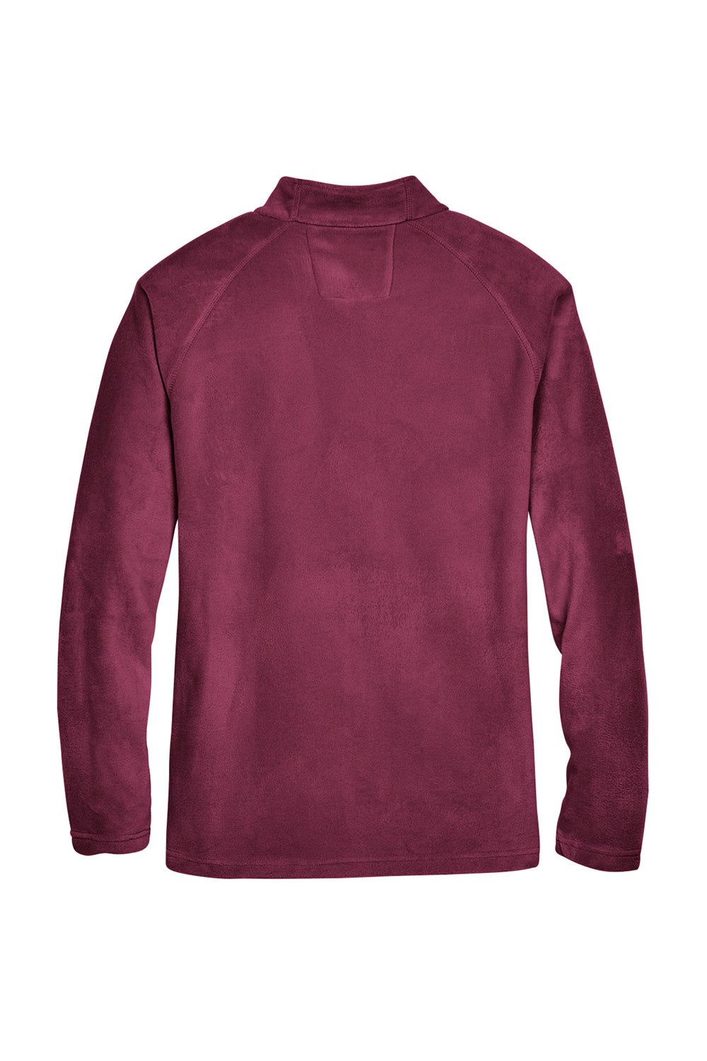 Team 365 TT90 Mens Campus Pill Resistant Microfleece Full Zip Jacket Maroon Flat Back