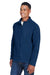 Team 365 TT90 Mens Campus Pill Resistant Microfleece Full Zip Jacket Dark Navy Blue Model 3q