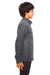 Team 365 TT90Y Youth Campus Pill Resistant Microfleece Full Zip Jacket Graphite Grey Model Side