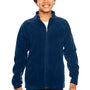 Team 365 Youth Campus Pill Resistant Microfleece Full Zip Jacket - Dark Navy Blue