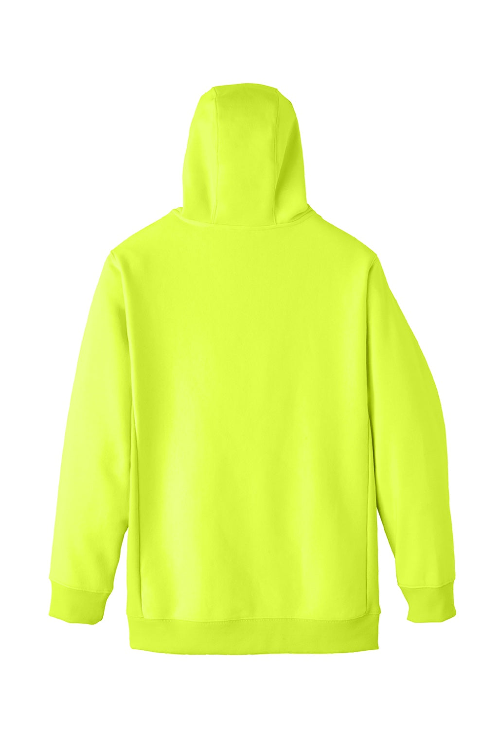 Team 365 TT95 Mens Zone HydroSport Fleece Water Resistant Full Zip Hooded Sweatshirt Hoodie w/ Pockets Safety Yellow Flat Back