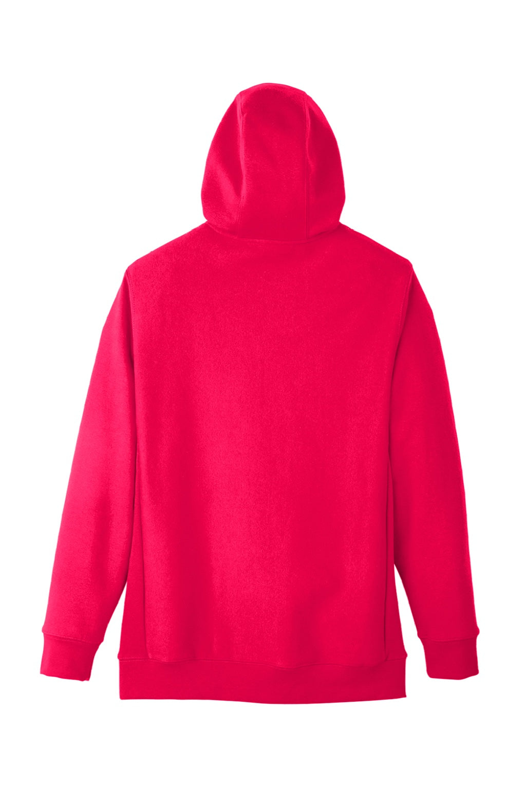 Team 365 TT95 Mens Zone HydroSport Fleece Water Resistant Full Zip Hooded Sweatshirt Hoodie w/ Pockets Red Flat Back