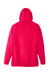 Team 365 TT95 Mens Zone HydroSport Fleece Water Resistant Full Zip Hooded Sweatshirt Hoodie w/ Pockets Red Flat Back