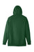 Team 365 TT95 Mens Zone HydroSport Fleece Water Resistant Full Zip Hooded Sweatshirt Hoodie w/ Pockets Dark Green Flat Back