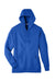 Team 365 TT95 Mens Zone HydroSport Fleece Water Resistant Full Zip Hooded Sweatshirt Hoodie w/ Pockets Royal Blue Flat Front